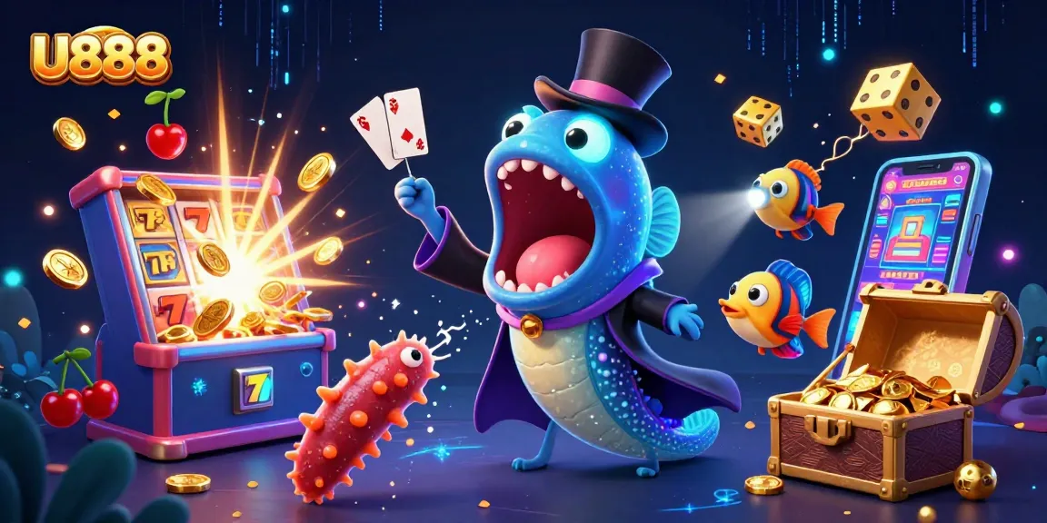 Experience the thrilling U888 world of gambling with a magical deep-sea casino scene.