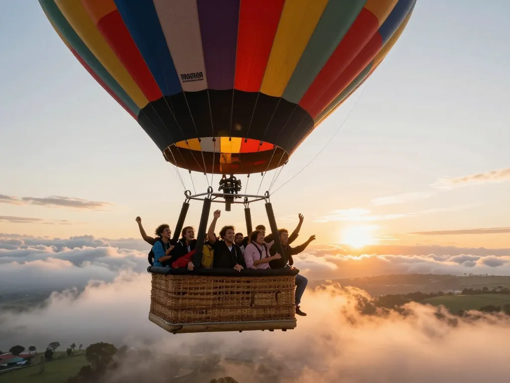 Experience the thrill of DAFTAR IDNSCORE while soaring in the Spaceman hot air balloon.