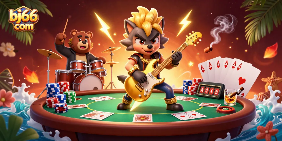 Experience thrilling gameplay at bj66 com with vibrant casino action featuring iconic poker elements.
