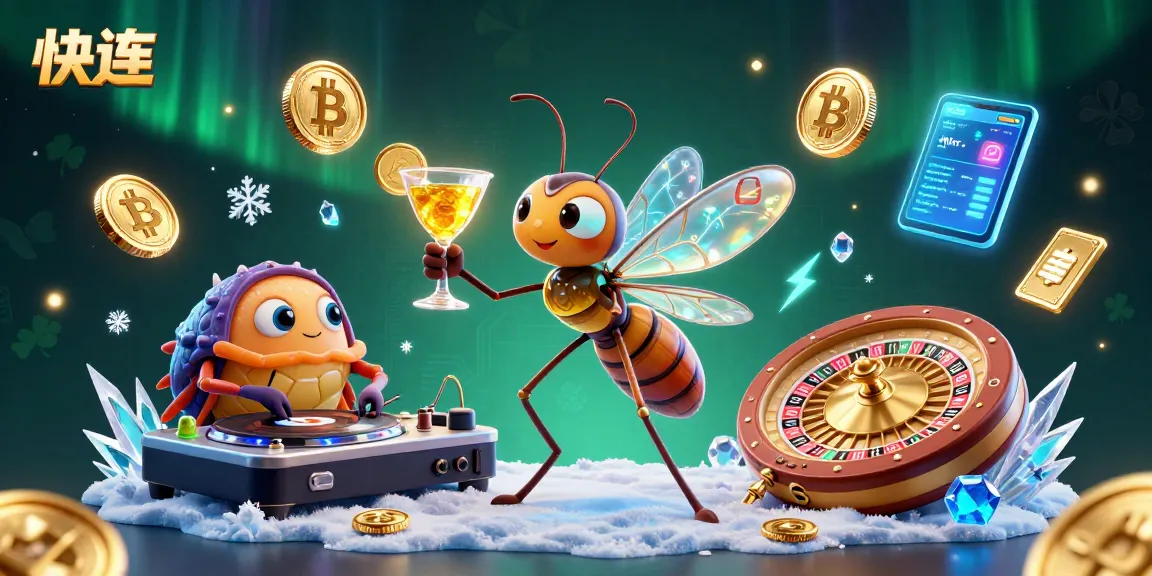 快连 enhances the gaming experience with cartoon characters in dynamic casino settings, featuring roulette and crypto elements.