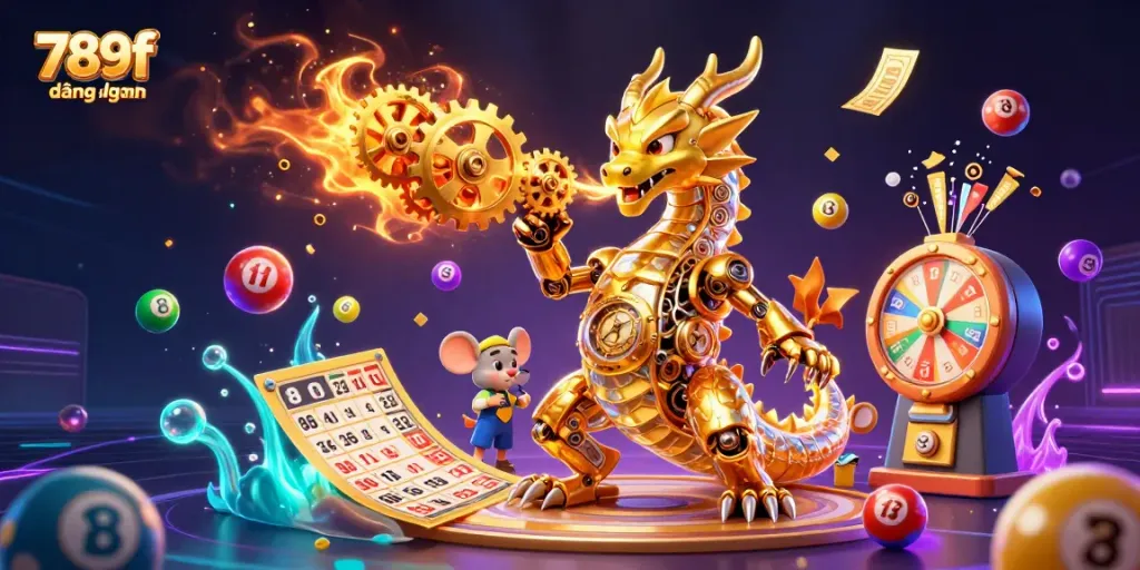Experience exhilarating wins at 789f đăng nhập with dynamic games and vibrant visuals in this 3D illustration.