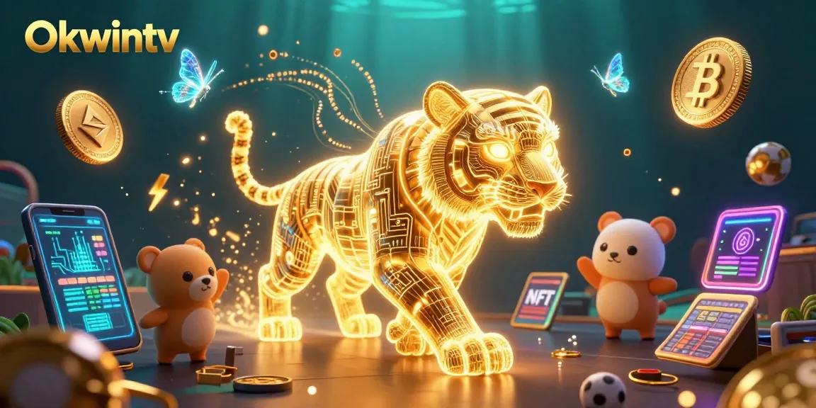 Okwintv showcases stunning sports betting action alongside vibrant neon elements in a dynamic casino scene.