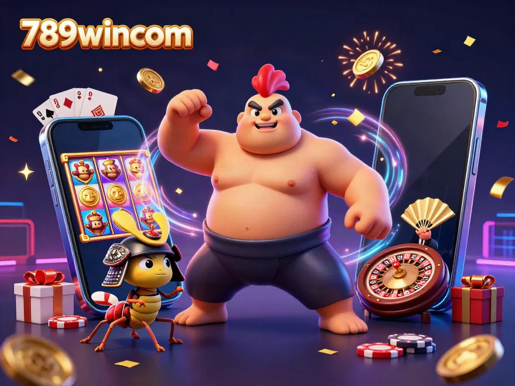 Experience the thrill of 789wincom with exotic characters celebrating big wins and vibrant casino games.