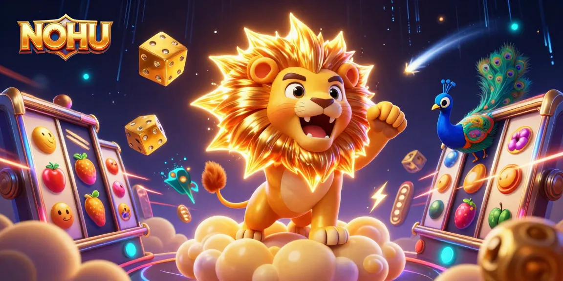 Experience exciting gameplay at NOHU with vibrant slot reels and dynamic casino elements.