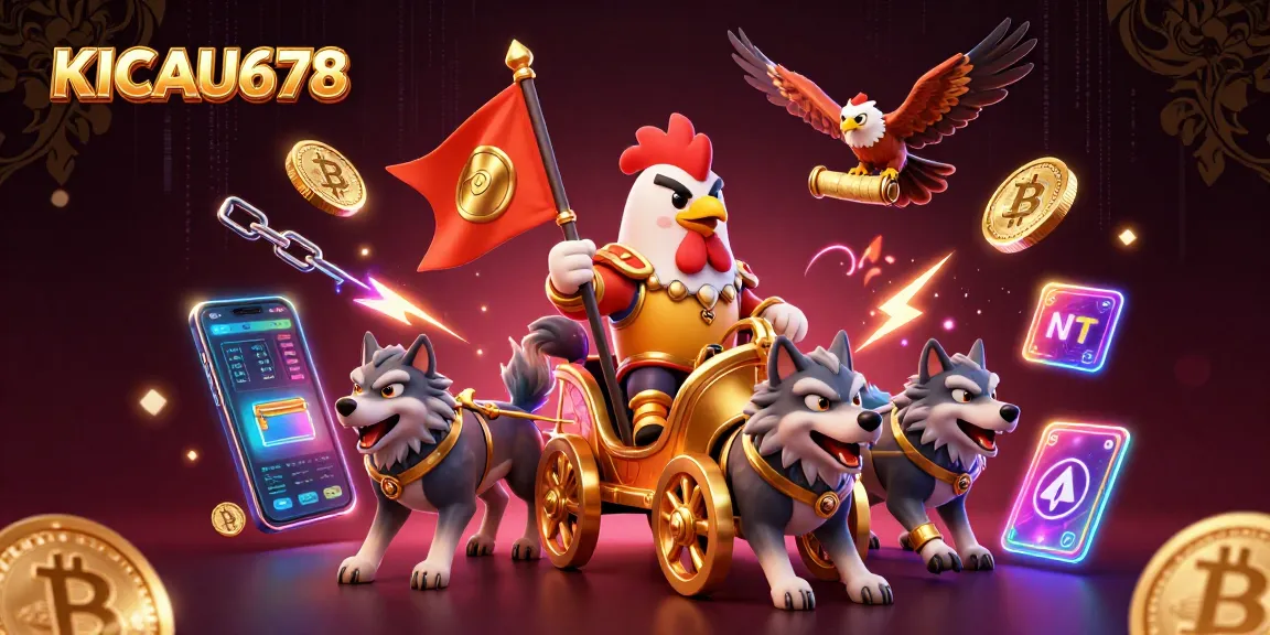 KICAU678 swiftly connects players to secure online gaming with a golden rooster warlord scene.