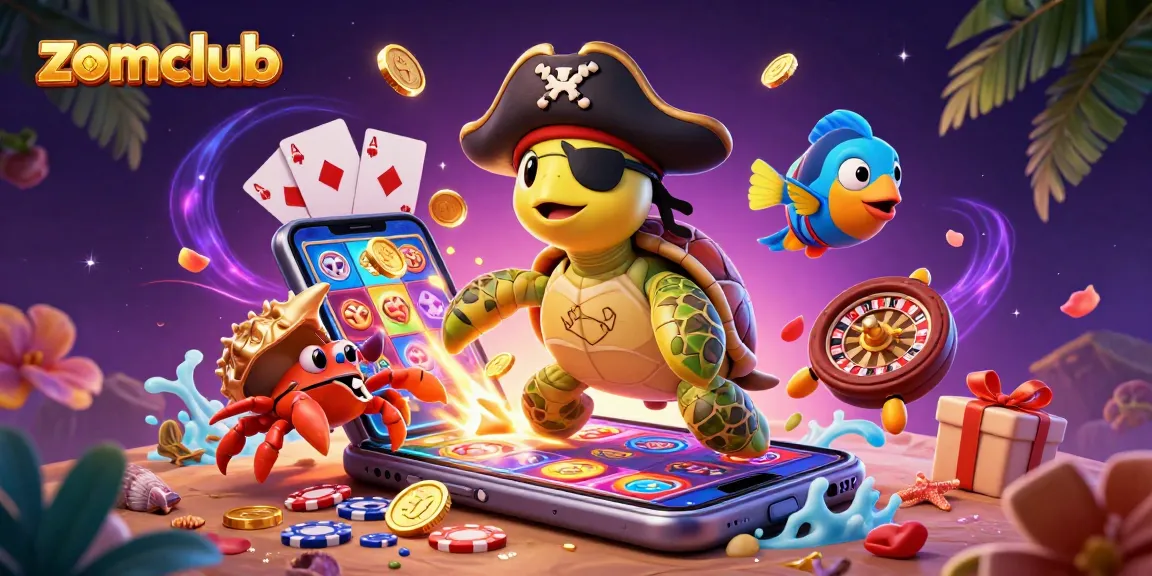 Zomclub pirates enjoy 3D slot gaming with vibrant characters and exciting casino elements.