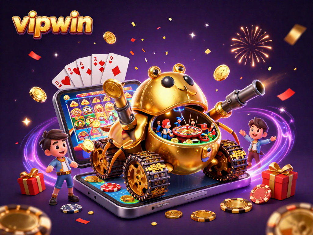 Experience thrilling gameplay at vipwin with an imaginative casino scene in vibrant detail.