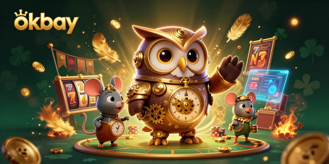 Experience exciting gameplay at okbay with vibrant slot game elements and captivating steampunk characters.