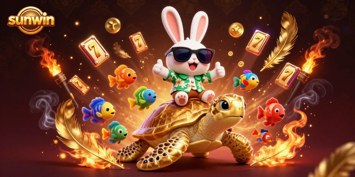 Spin and win with sunwin's exciting slot games featuring a lucky rabbit and treasure.