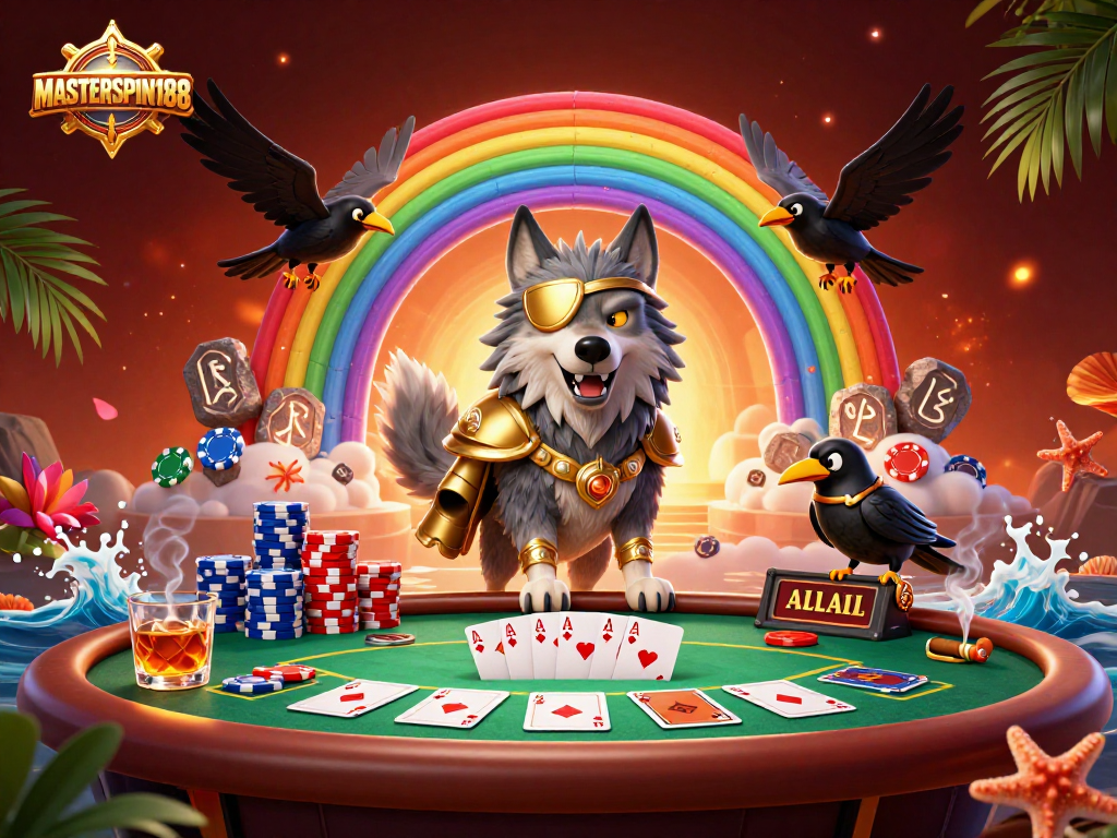 Engage with MASTERSPIN188 and explore an energized poker scene with mythic elements.