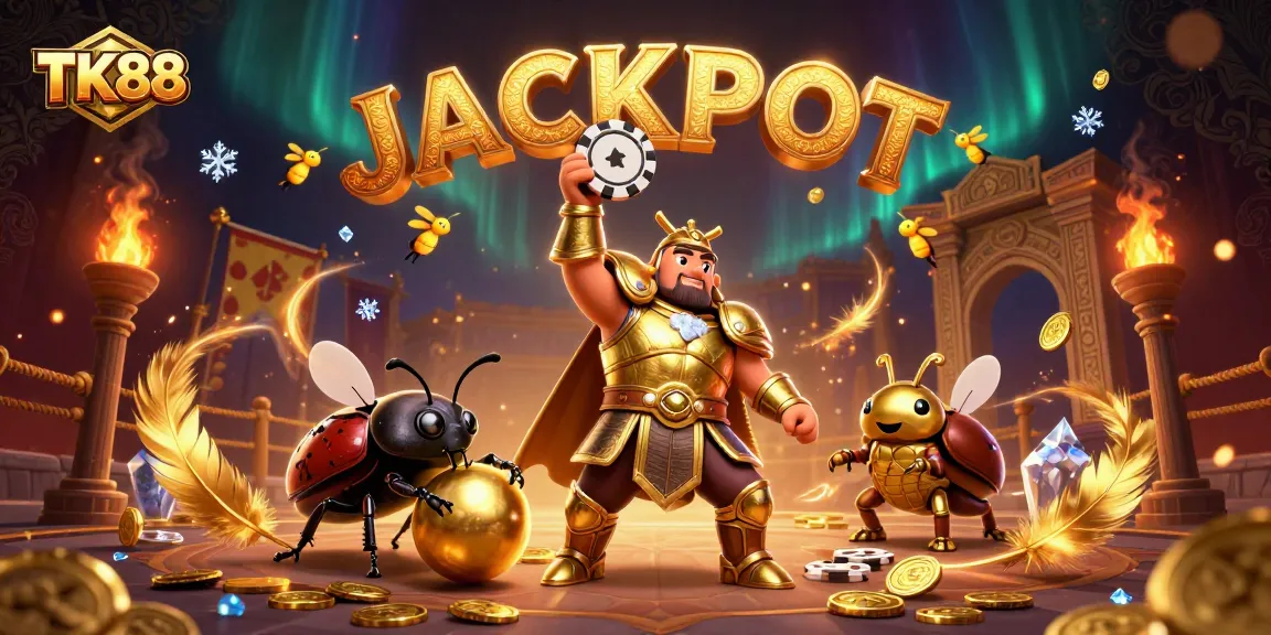 TK88 gains jackpots with 3D beetle heroes, golden tokens, and casino excitement.