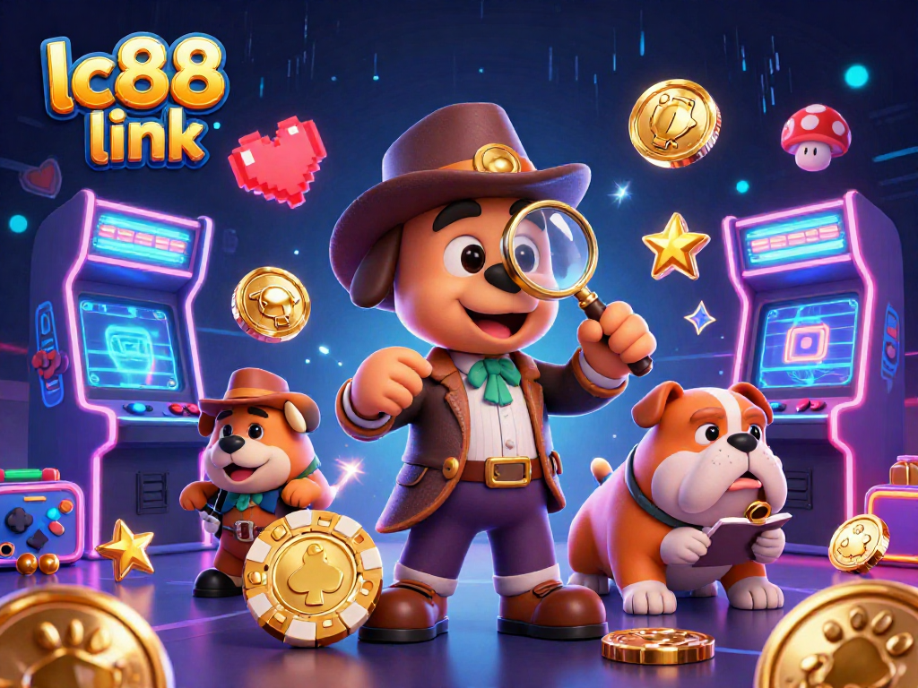 Investigate winning with the lc88 link surrounded by exciting gaming elements in a dynamic scene.