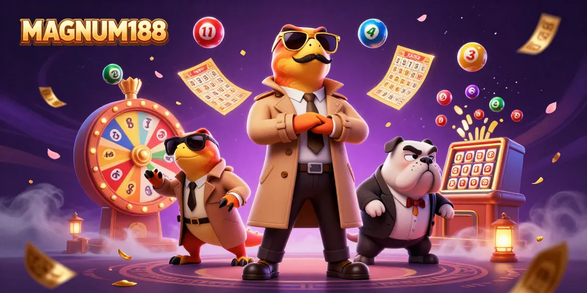 Experience the thrill of MAGNUM188 with raptors in disguise entering a VIP casino lounge amid dynamic game elements.