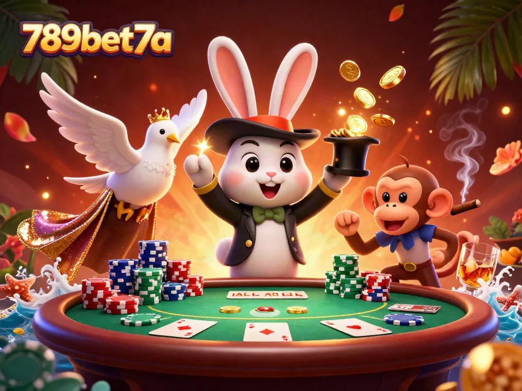 Experience thrilling wins with 789bet7a as vibrant characters engage in high-stakes poker.