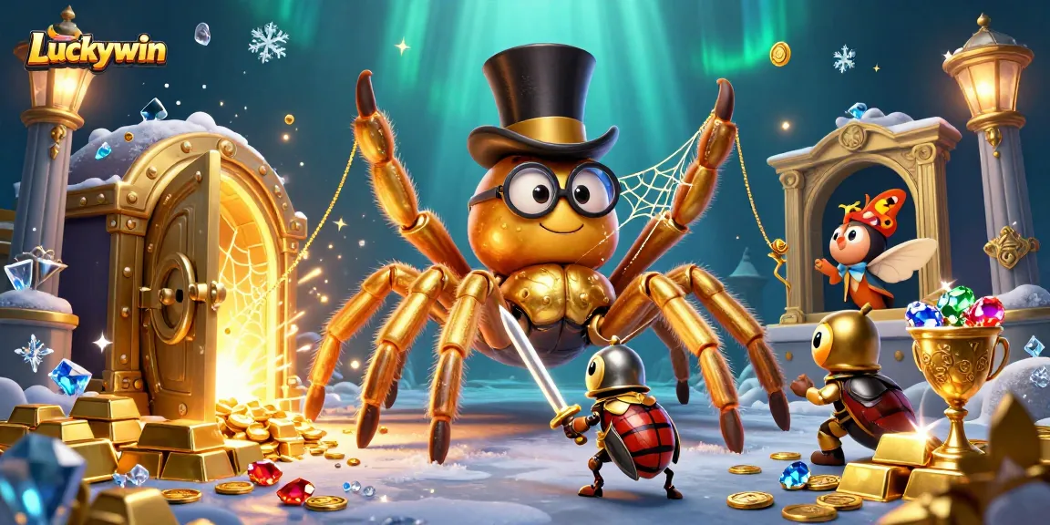 Experience exhilarating action at Luckywin with a dynamic 3D illustration of courageous characters in a casino setting.