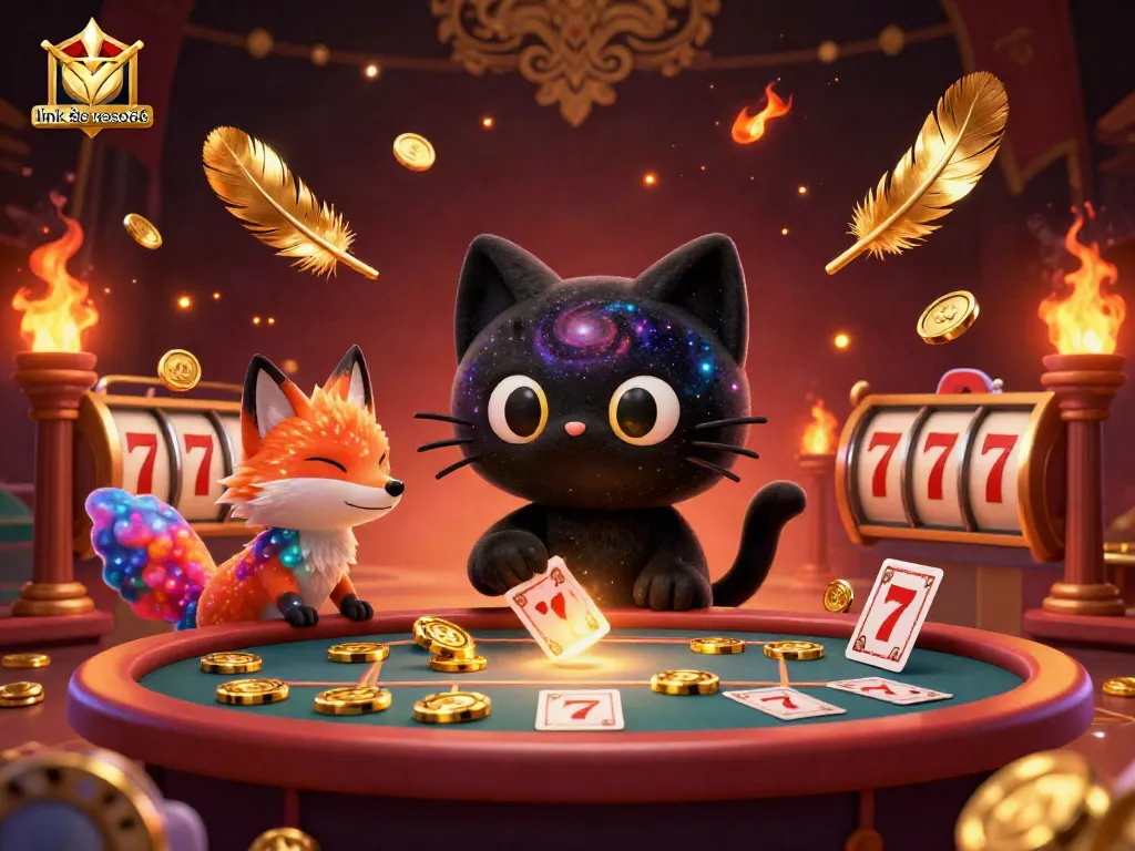 Experience the excitement of "link vào xoso66" in this vibrant casino scene with a cosmic twist.