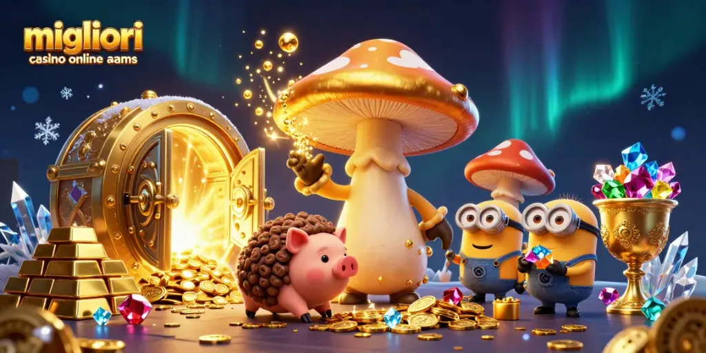 I migliori casino online AAMS presentano un mago e un maialino truffle che trovano tesori tra le gemme e i lingotti d'oro