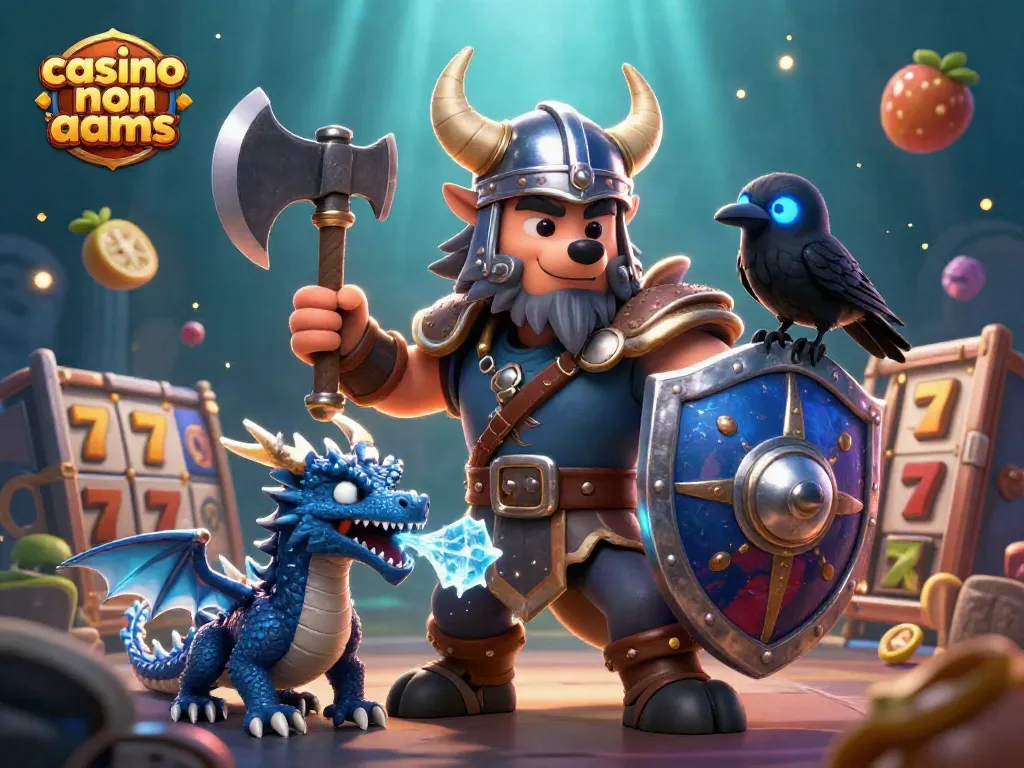 Gioca nei migliori casino non AAMS esaminando il guerriero lupo vichingo e il suo drago mentre esplorano slot e jackpot.