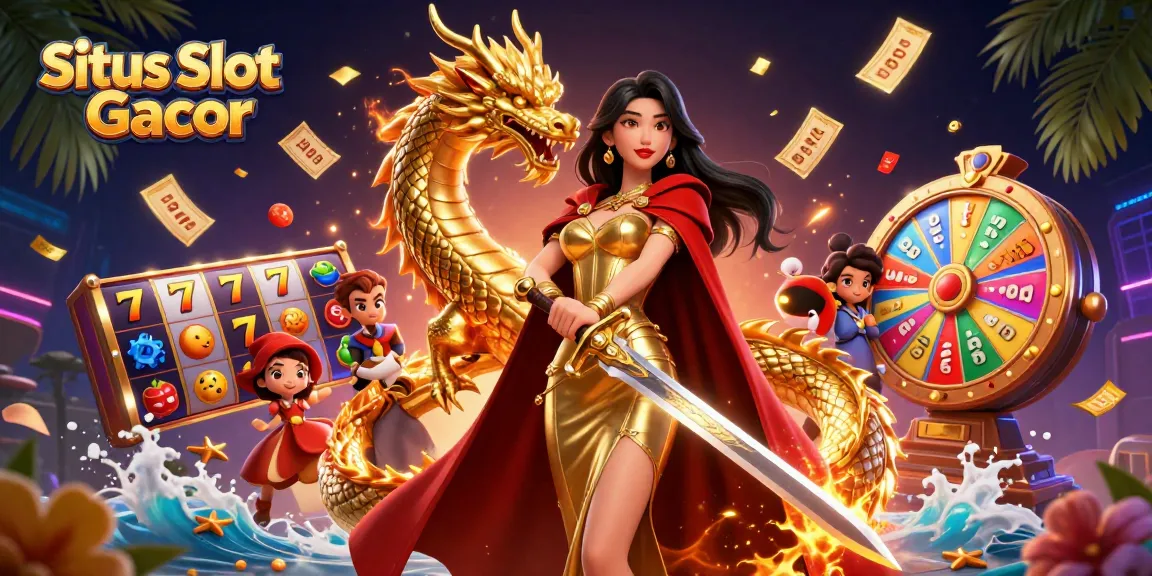 Experience exhilarating gameplay at Situs Slot Gacor with thrilling slot reels and vibrant gaming elements