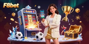 Win big with F8bet at an ultra-modern casino experience showcasing slots, sports betting, and exciting jackpots.
