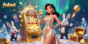 Experience fabet's thrilling jackpot excitement with a glamorous scene of winning in a lively casino atmosphere.