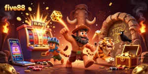 Experience the exciting five88 casino adventure with vibrant characters, games, and jackpots.