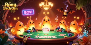 Bet on Rồng Bạch Kim for winning strategies in a vibrant casino scene filled with thrill.