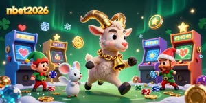 Experience nbet2026 action in a vibrant holiday-horror casino scene filled with mischief and magic.