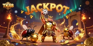 TK88 gains jackpots with 3D beetle heroes, golden tokens, and casino excitement.