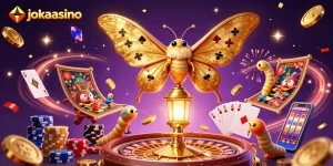Experience the thrill of jokacasino with captivating 3D visuals showcasing casino excitement and energy.
