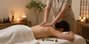 Relaxing 파주출장마사지 therapy session with soothing ambiance and essential oils.