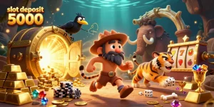 Experience thrilling wins with slot deposit 5000 in this vibrant casino scene.
